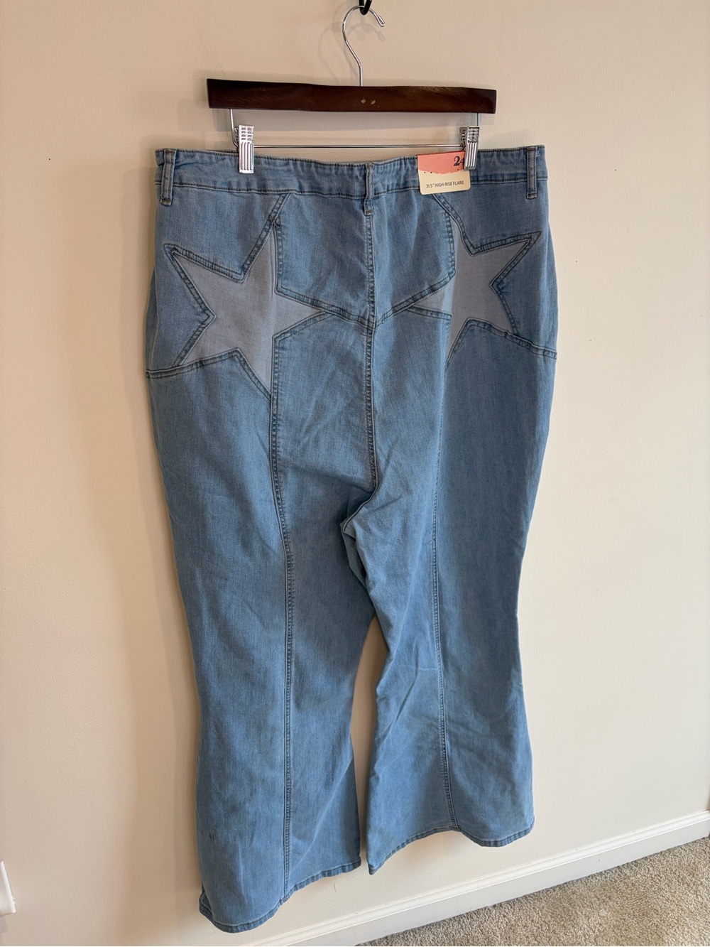 Arula Star Light Wash Denim Jeans Plus Size 24 NWT - Picture 6 of 8
